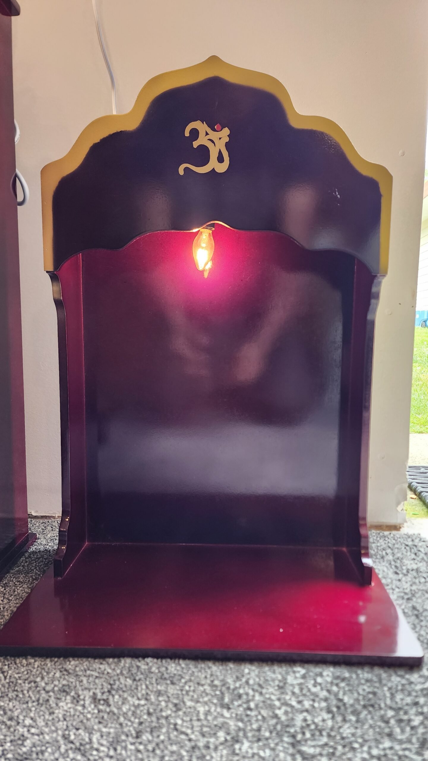 Wall Hang Pooja Altar | Light Weight | Mahogany